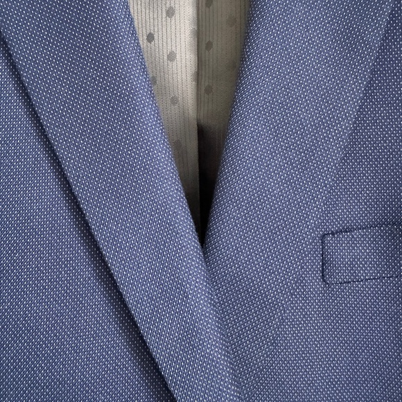 Perry Ellis Portfolio Slim-Fit Suit Navy blue with light blue accent - Picture 4 of 8